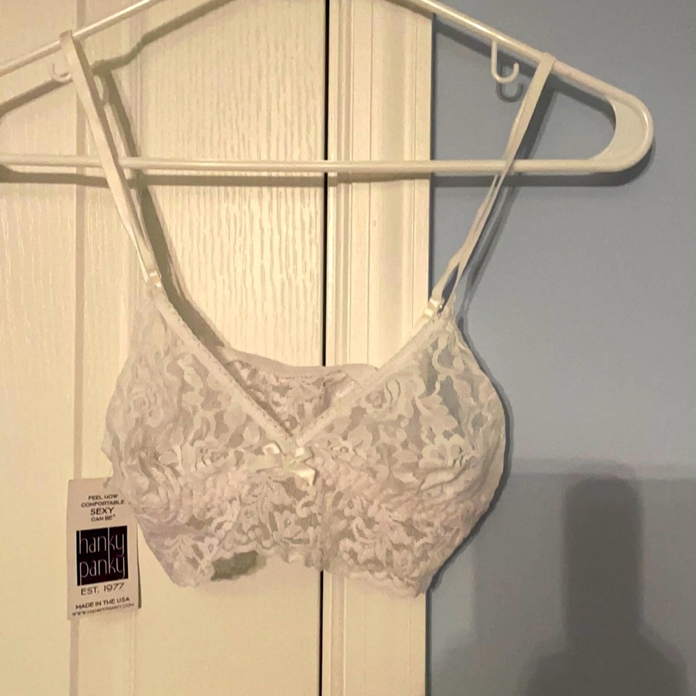 NWT White Lace Hanky Panky Bralette